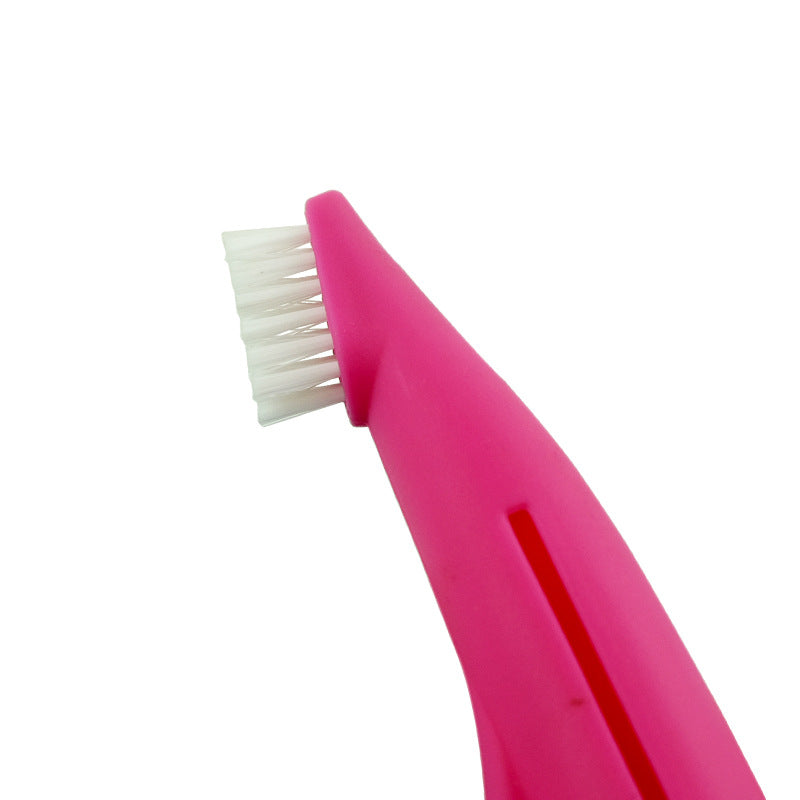 KFX-5513661 Dog Toothbrush with Nylon Brush Head and ABS Handle for Effective Cleaning