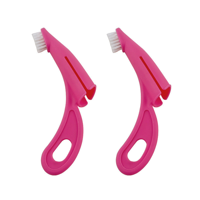 KFX-5513661 Dog Toothbrush with Nylon Brush Head and ABS Handle for Effective Cleaning