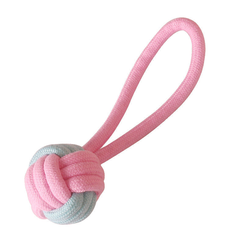 KFX-5514429 Cotton Rope Dog Chew Toy for Small Dogs - Imitation Rabbit Fur, Dental Care & Teeth Cleaning