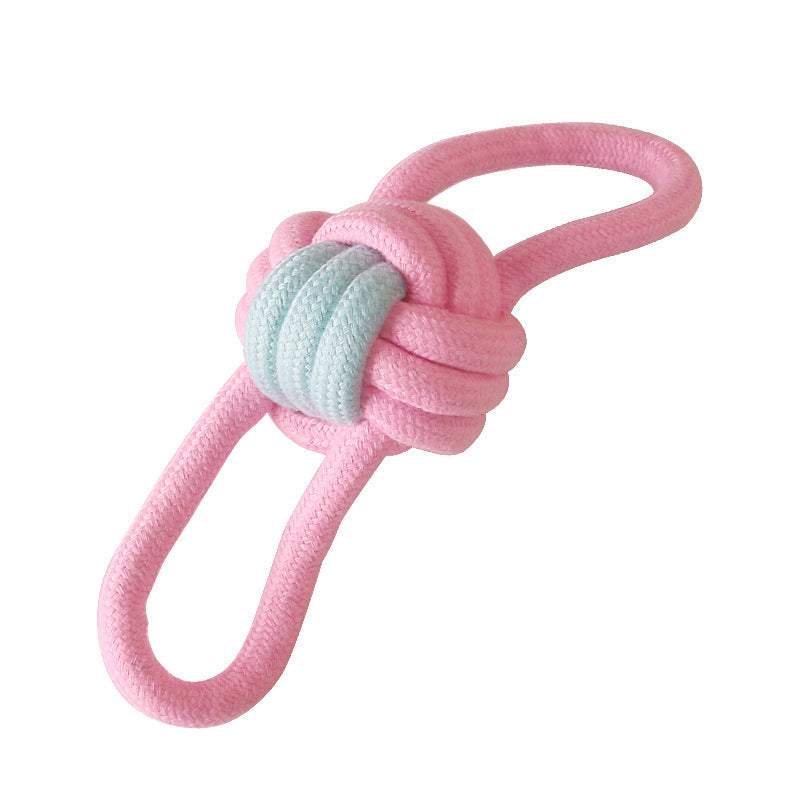 KFX-5514429 Cotton Rope Dog Chew Toy for Small Dogs - Imitation Rabbit Fur, Dental Care & Teeth Cleaning