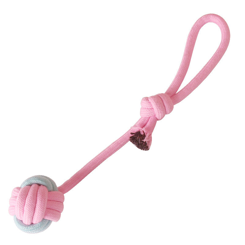 KFX-5514429 Cotton Rope Dog Chew Toy for Small Dogs - Imitation Rabbit Fur, Dental Care & Teeth Cleaning