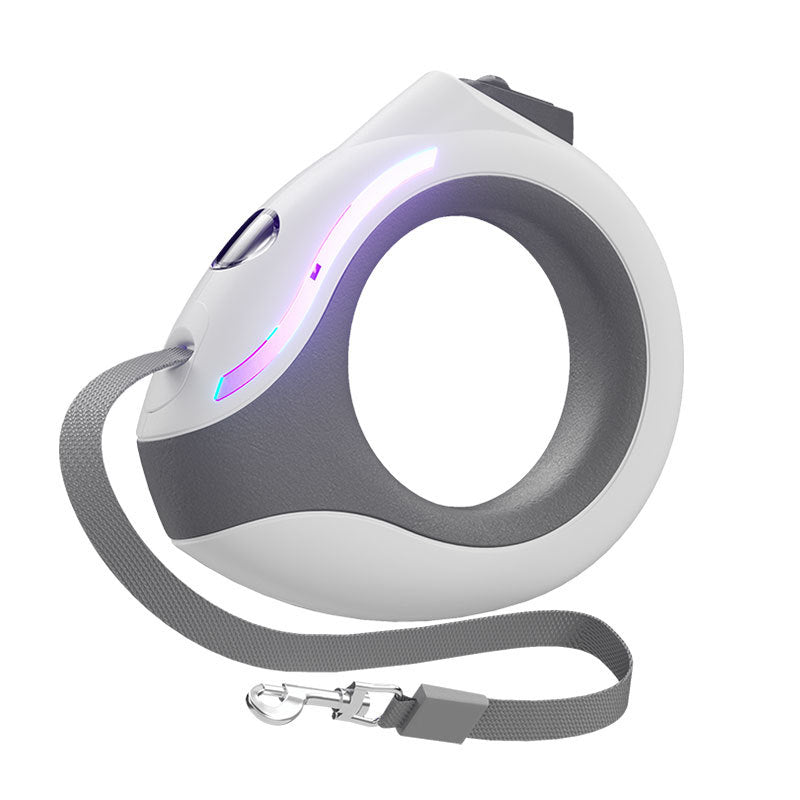 KFX-5515581 3M Reflective Retractable Dog Leash with LED Safety Light, Automatic Lock, 80kg Pulling Capacity