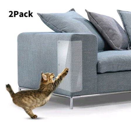 KFX-5515965 Cat Claw Protector Pads for Leather Furniture - Anti-Scratch PVC Film, Universal Fit for Sofas and More