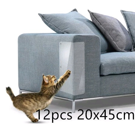 KFX-5515965 Cat Claw Protector Pads for Leather Furniture - Anti-Scratch PVC Film, Universal Fit for Sofas and More