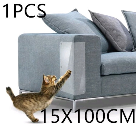 KFX-5515965 Cat Claw Protector Pads for Leather Furniture - Anti-Scratch PVC Film, Universal Fit for Sofas and More