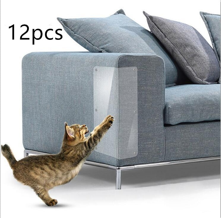 KFX-5515965 Cat Claw Protector Pads for Leather Furniture - Anti-Scratch PVC Film, Universal Fit for Sofas and More