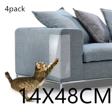 KFX-5515965 Cat Claw Protector Pads for Leather Furniture - Anti-Scratch PVC Film, Universal Fit for Sofas and More