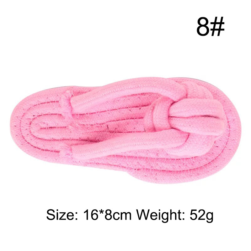 KFX-5516605 Multi-Color Cotton Rope Knot Dog Toy for Chewing and Dental Health