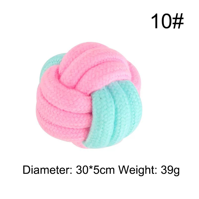 KFX-5516605 Multi-Color Cotton Rope Knot Dog Toy for Chewing and Dental Health