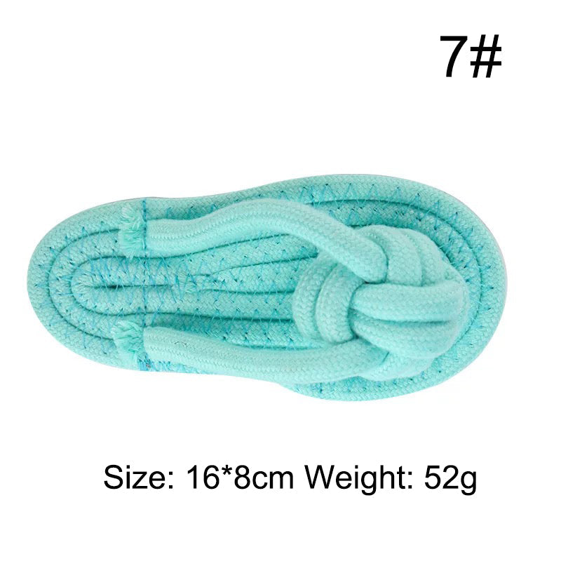 KFX-5516605 Multi-Color Cotton Rope Knot Dog Toy for Chewing and Dental Health