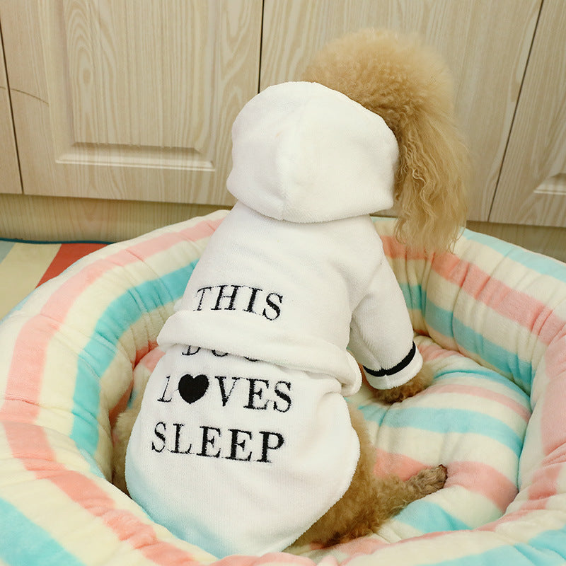 KFX-5519933 Cozy Cotton Dog Pajamas and Bathrobe for Ultimate Comfort