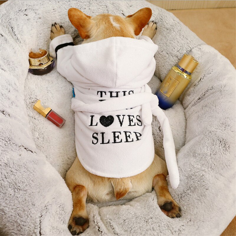 KFX-5519933 Cozy Cotton Dog Pajamas and Bathrobe for Ultimate Comfort