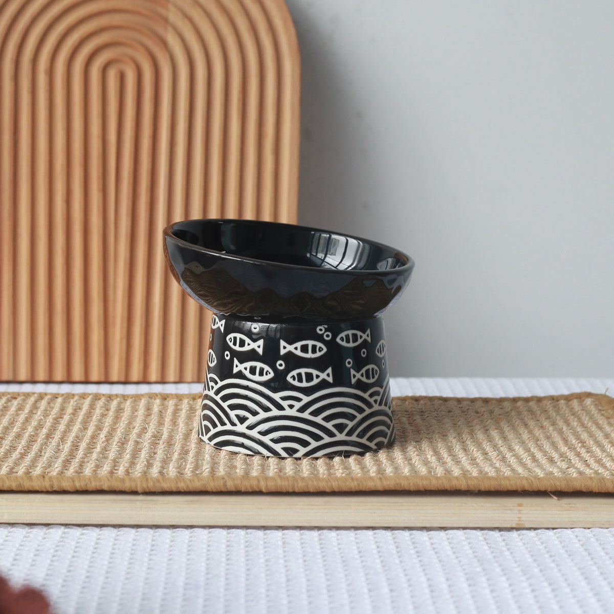 KFX-5521725 Pet Ceramic Bowl in Japanese Style - 200ml Capacity, Available in Multiple Colors
