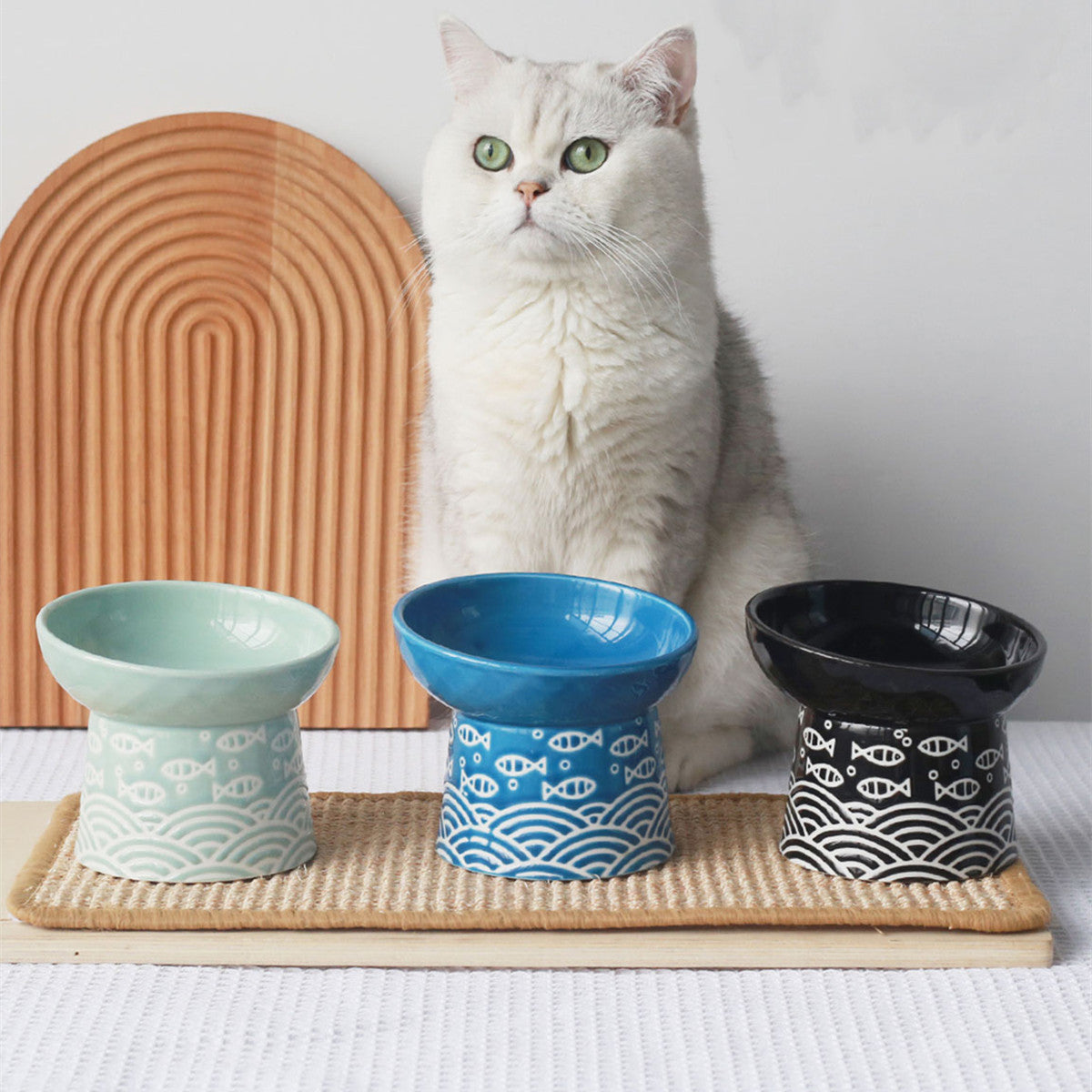 KFX-5521725 Pet Ceramic Bowl in Japanese Style - 200ml Capacity, Available in Multiple Colors