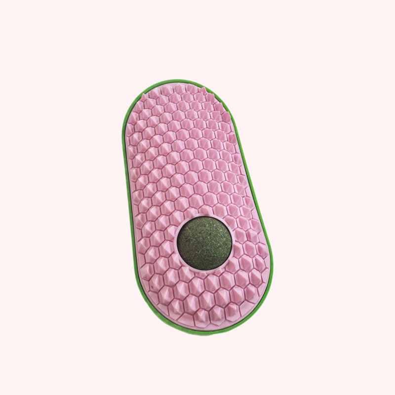 KFX-5524797 Wall-Mounted Catnip Toy Balls with Massage Brush and Self-Grooming Features for Indoor Cats
