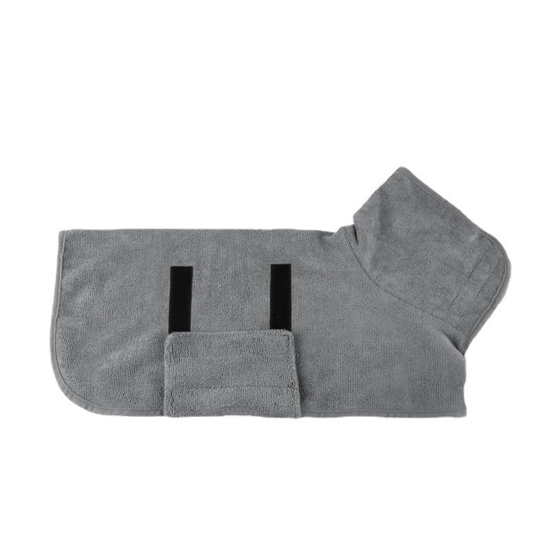 KFX-5526973 Fast-Drying Microfiber Pet Bathrobe – Adjustable Absorbent Grooming Coat for Dogs of All Sizes
