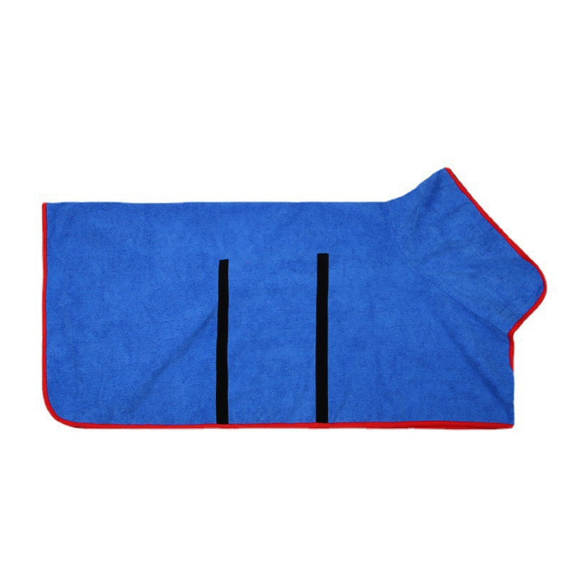 KFX-5526973 Fast-Drying Microfiber Pet Bathrobe – Adjustable Absorbent Grooming Coat for Dogs of All Sizes