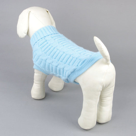 KFX-5531453 Cozy Solid Color Acrylic Dog & Cat Sweater for Pets - Casual Apparel Available in Multiple Sizes