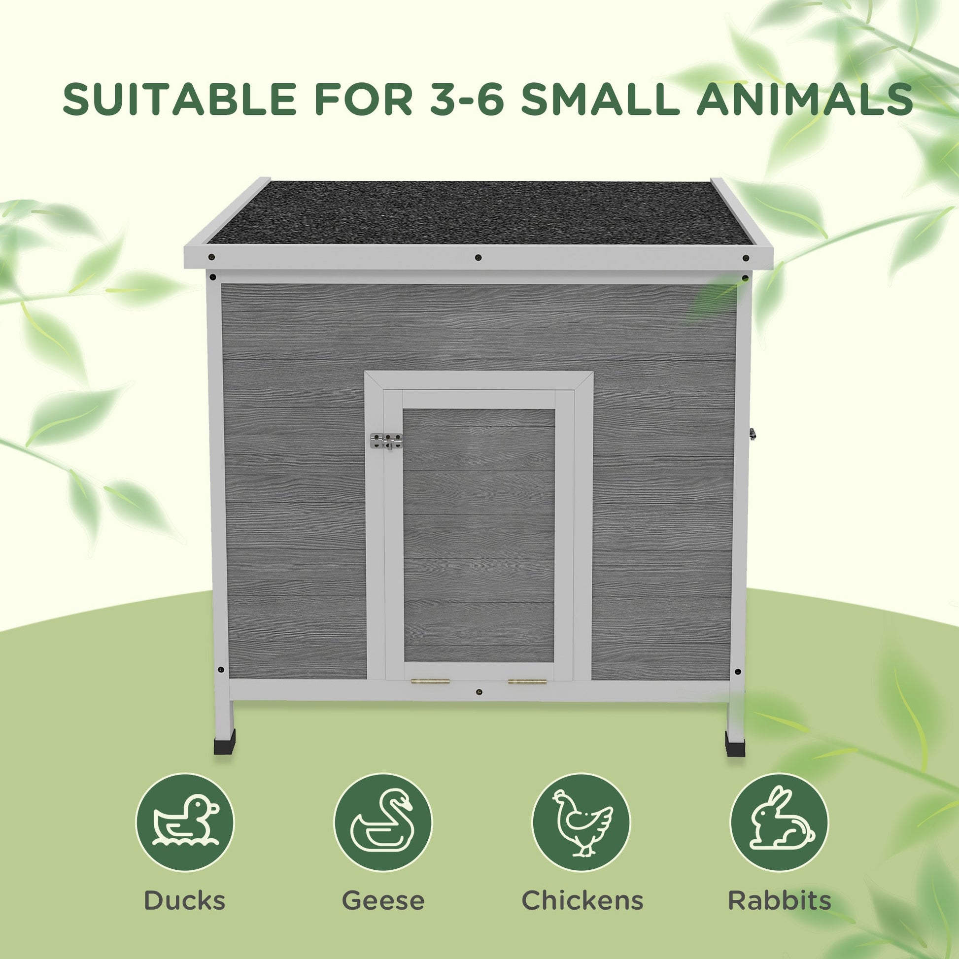 KFX-5536701 Duck Coop with Openable Roof for Comfortable Habitat