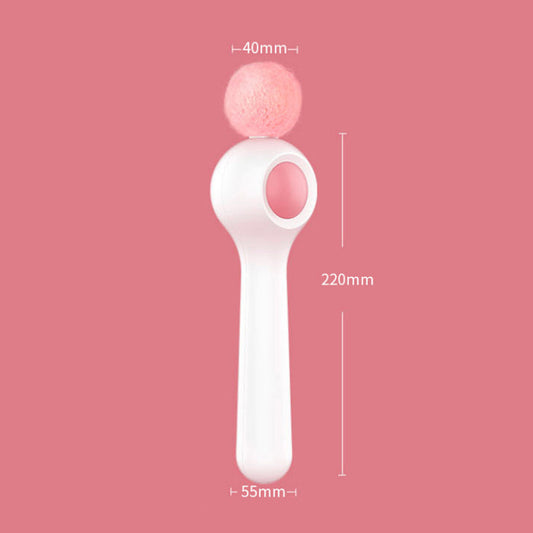 KFX-5537853 Automatic Telescopic Cat Teaser Stick with 1.5m Line and Wool Ball - Pink