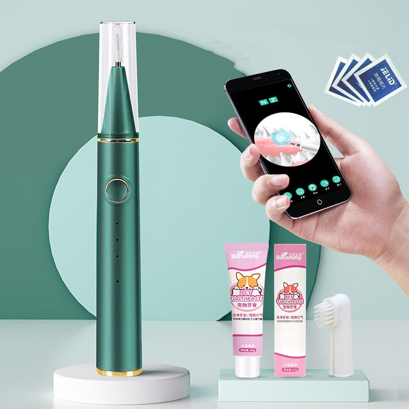 KFX-5540669 Ultrasonic Tooth Cleaning Instrument for Dogs with LED Lights and 5 Cleaning Modes
