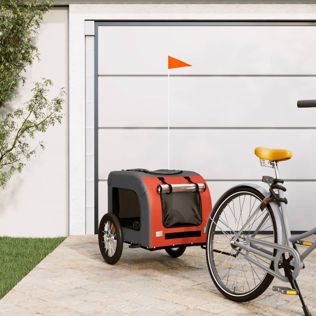 KFX-5544253 Dog Bicycle Trailer, Oxford Fabric & Iron Frame, Comfortable Pet Transport, Multiple Dimensions Available