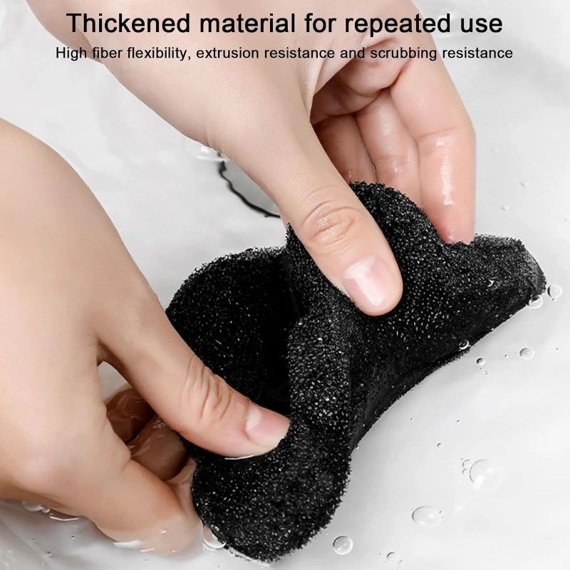 KFX-5544381 Reusable Bear Shape Cleaning Sponge Balls for Laundry & Pet Hair Remover - 2 Pack