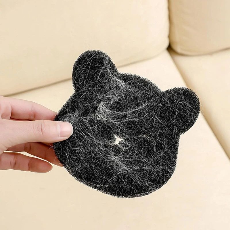 KFX-5544381 Reusable Bear Shape Cleaning Sponge Balls for Laundry & Pet Hair Remover - 2 Pack