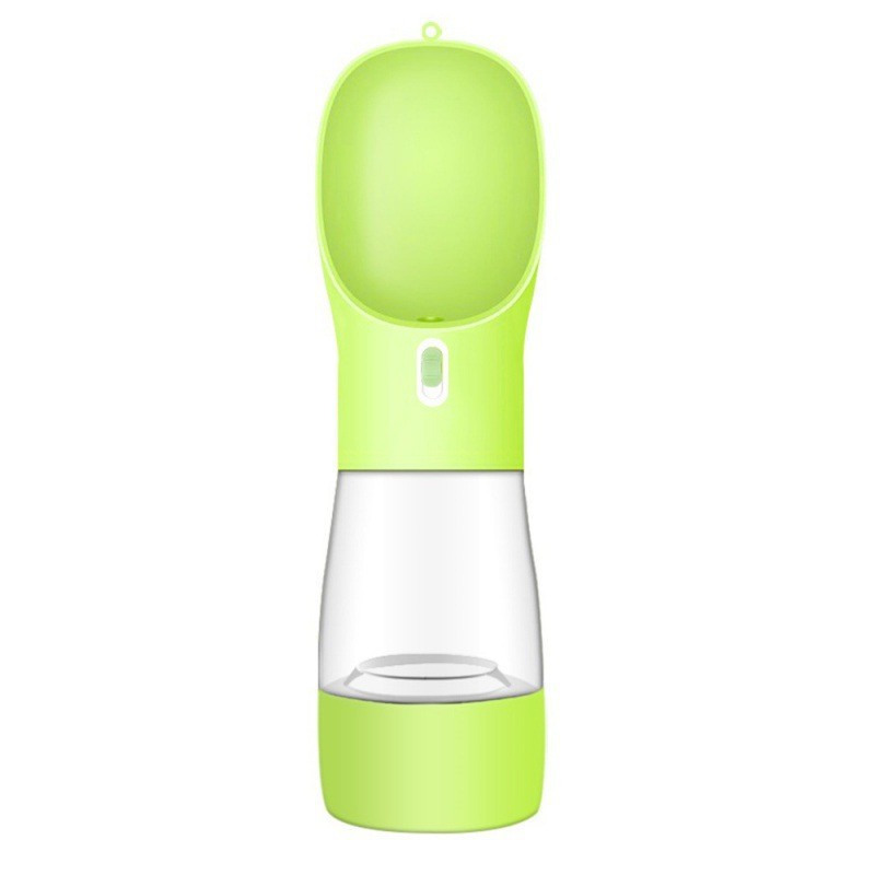 KFX-5544637 Portable Dog Water Bottle and Bowl with High-Temperature Resistant Plastic, 458ml Capacity, Easy to Clean and Use, Available in Four Colors
