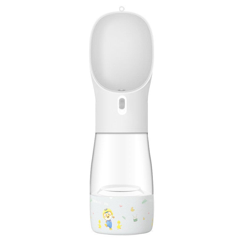 KFX-5544637 Portable Dog Water Bottle and Bowl with High-Temperature Resistant Plastic, 458ml Capacity, Easy to Clean and Use, Available in Four Colors