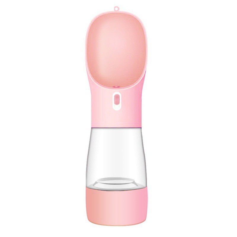 KFX-5544637 Portable Dog Water Bottle and Bowl with High-Temperature Resistant Plastic, 458ml Capacity, Easy to Clean and Use, Available in Four Colors