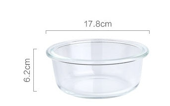 KFX-5544765 Glass UFO Pet Bowl with Oak Frame - Two Sizes: 480ML & 800ML