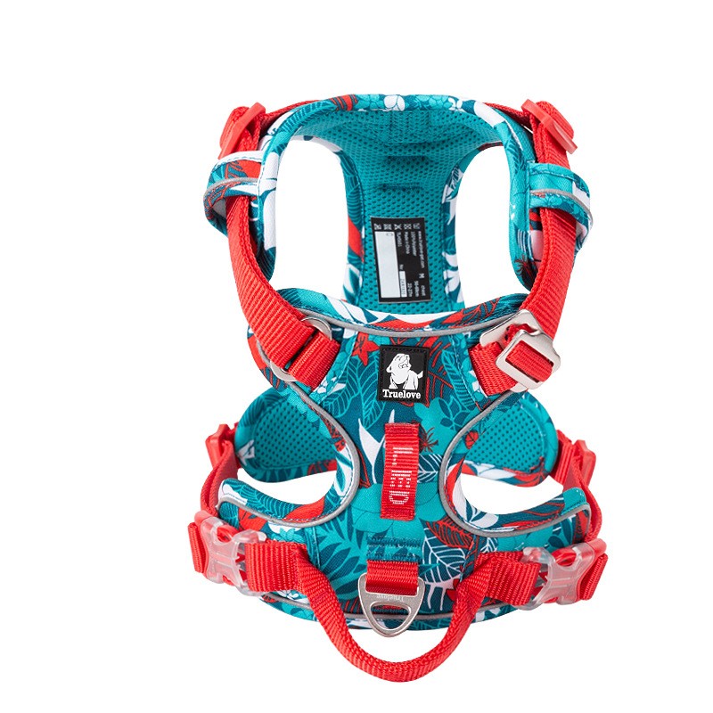 KFX-5547837 Camouflage Dog Chest Strap with Reflective Material and Hand-Holding Rope