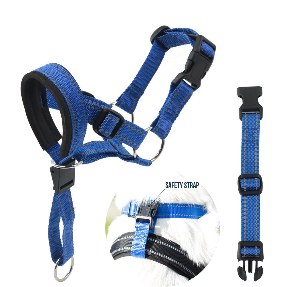 KFX-5548221 Nylon Dog Muzzle for Controlling Barking and Biting - Available in Red, Blue, Orange, Sizes S-XL