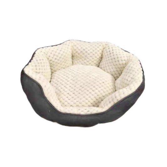 KFX-5548605 Cozy High Rest Nest Cat Bed with Backrest for Small and Medium Pets - Dark Gray, 50x50x20CM
