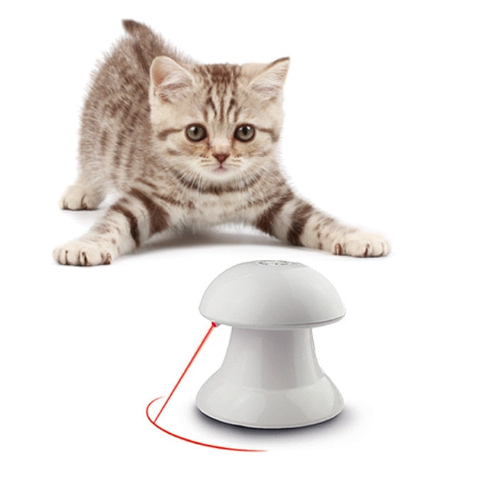 KFX-5549373 LED Laser Cat Turntable with USB Rechargeable Single and Dual Head Lasers