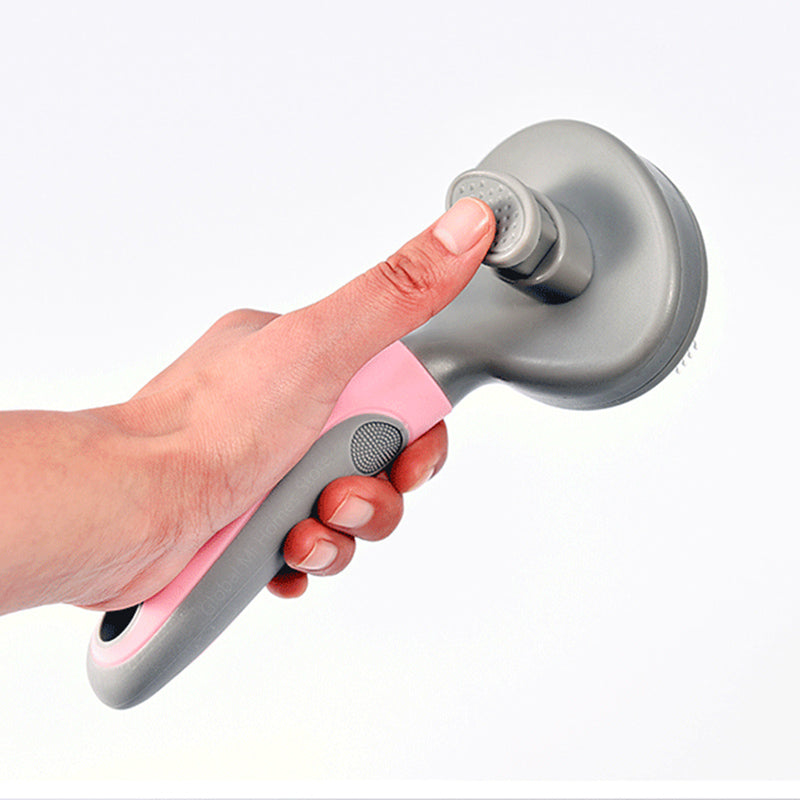 KFX-5550141 Pet Grooming Steel Needle Brush - Durable Plastic Handle in Blue and Pink