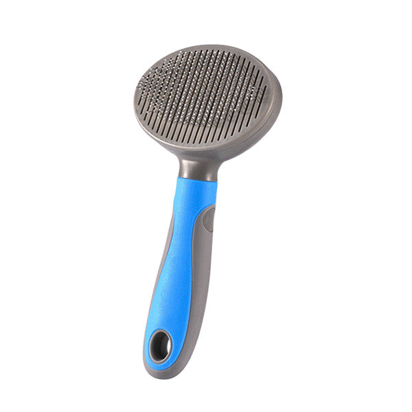 KFX-5550141 Pet Grooming Steel Needle Brush - Durable Plastic Handle in Blue and Pink
