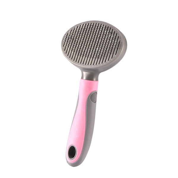 KFX-5550141 Pet Grooming Steel Needle Brush - Durable Plastic Handle in Blue and Pink