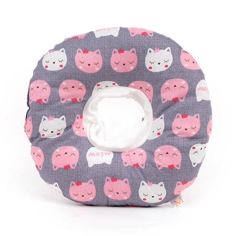 KFX-5550525 Adjustable Soft Pet Recovery Collar for Dogs and Cats - Donut Shape Elizabethan Protective Cone for Wound Healing