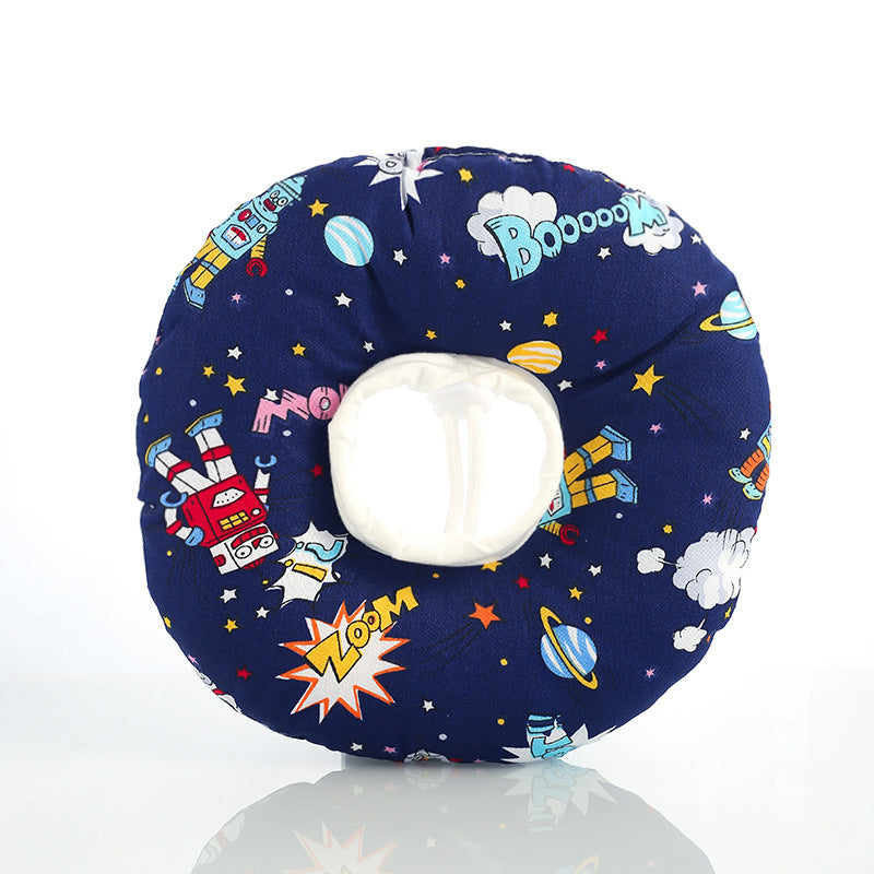 KFX-5550525 Adjustable Soft Pet Recovery Collar for Dogs and Cats - Donut Shape Elizabethan Protective Cone for Wound Healing