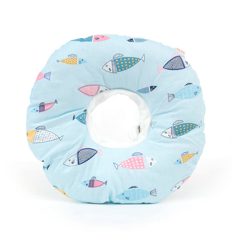 KFX-5550525 Adjustable Soft Pet Recovery Collar for Dogs and Cats - Donut Shape Elizabethan Protective Cone for Wound Healing