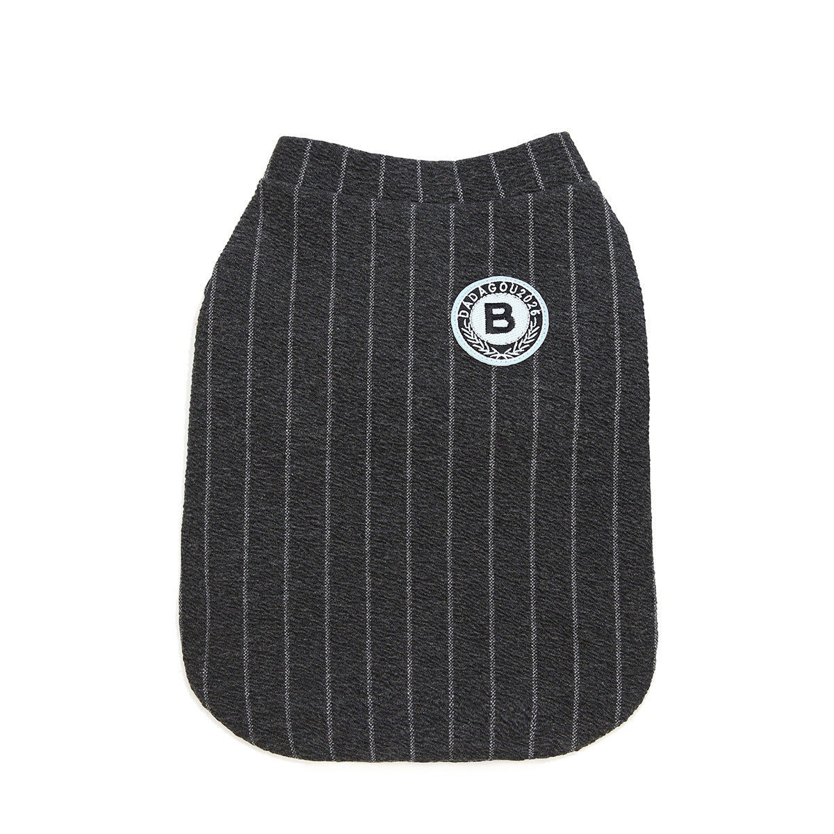 KFX-5552701 Warm Cotton Bulldog Baseball Sweatshirt for Small Dogs - Burgundy & Dark Grey