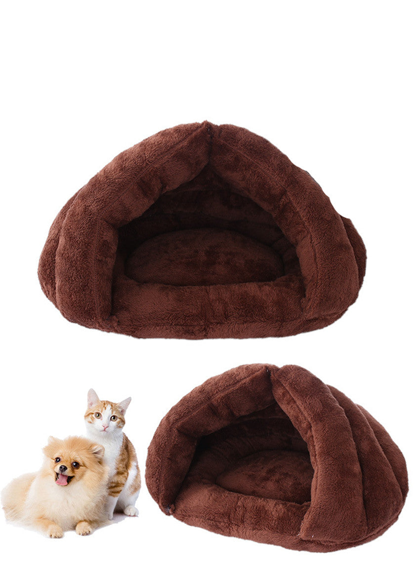 KFX-5554365 Cozy Arctic Plush Pet Sleeping Bag with eco-friendly PP Cotton Filling - Available in Multiple Colors