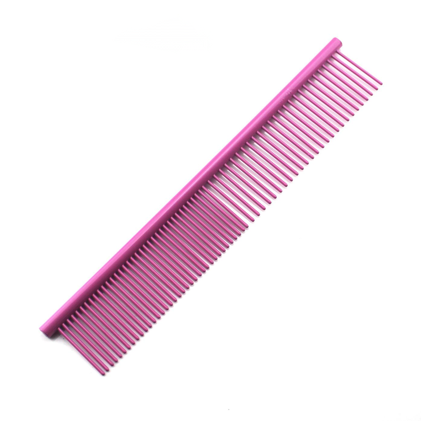 KFX-5555901 Stainless Steel Medium Pet Comb with Electroplated Color Options and Piano Lacquer Finishes