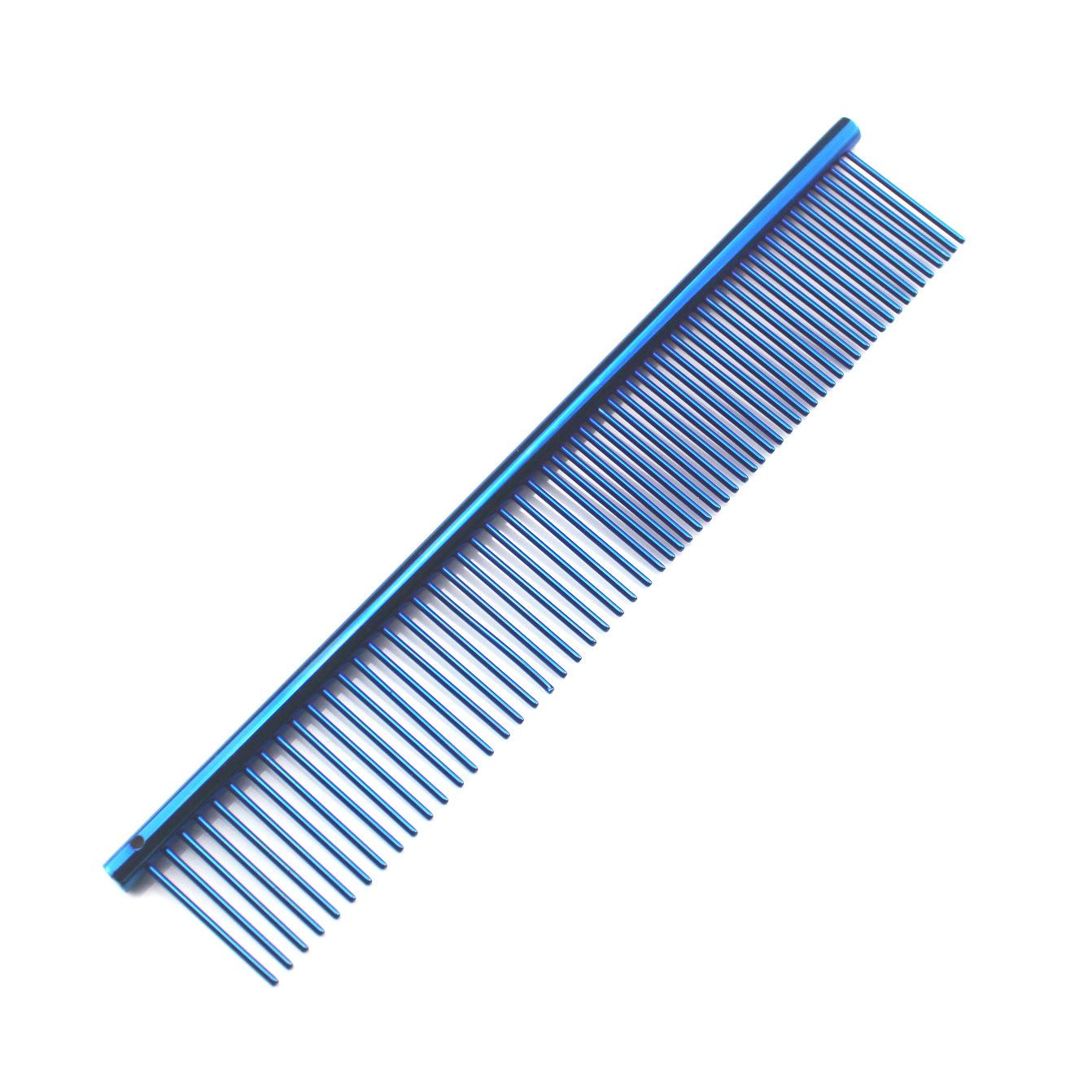 KFX-5555901 Stainless Steel Medium Pet Comb with Electroplated Color Options and Piano Lacquer Finishes