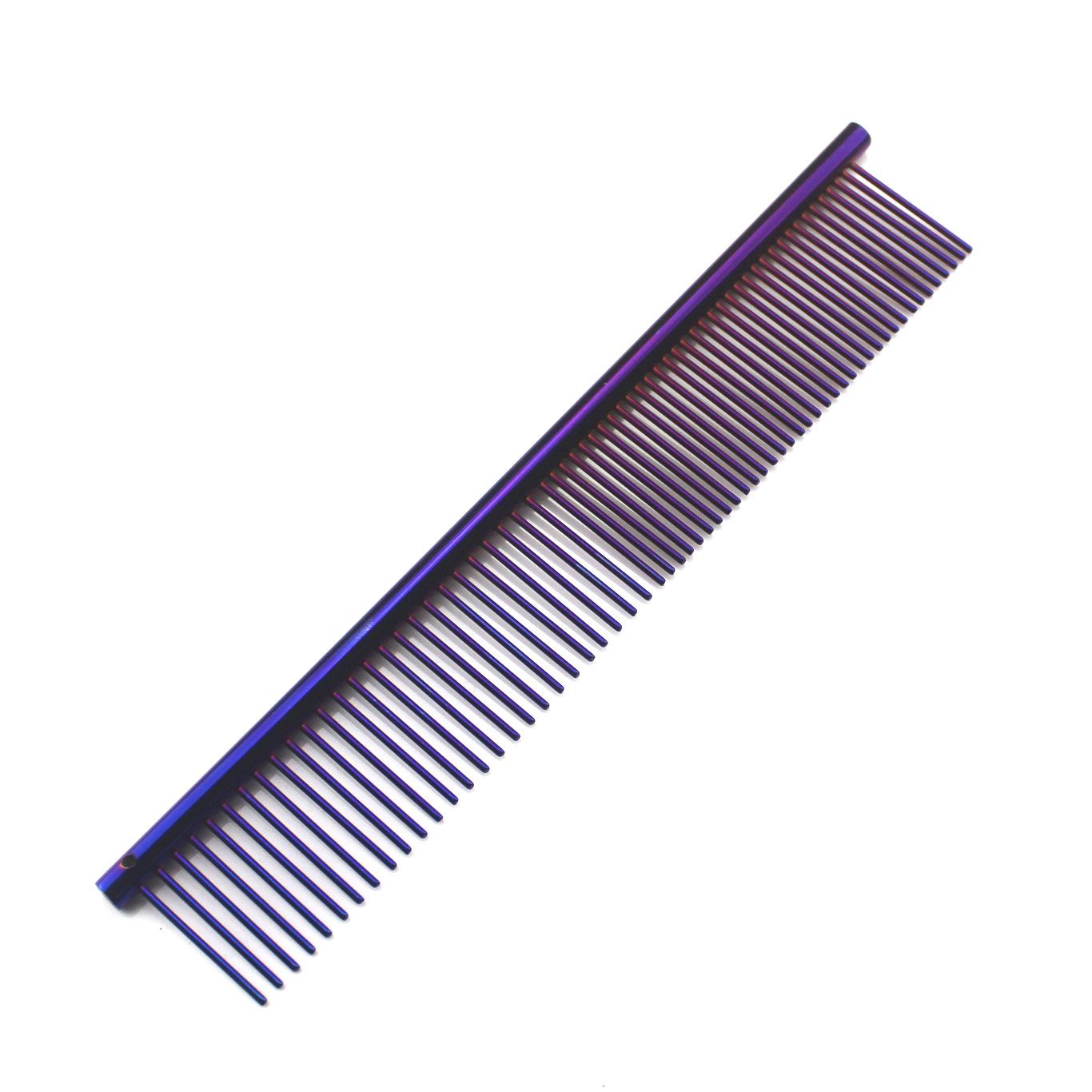 KFX-5555901 Stainless Steel Medium Pet Comb with Electroplated Color Options and Piano Lacquer Finishes