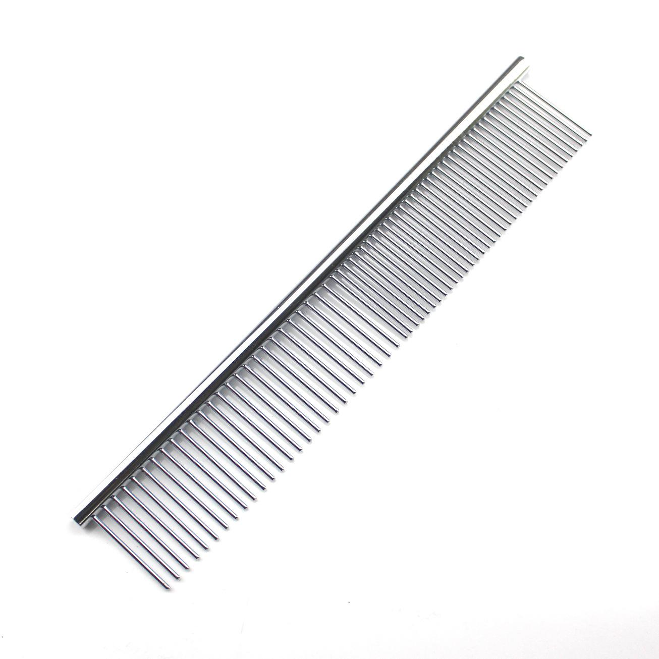 KFX-5555901 Stainless Steel Medium Pet Comb with Electroplated Color Options and Piano Lacquer Finishes