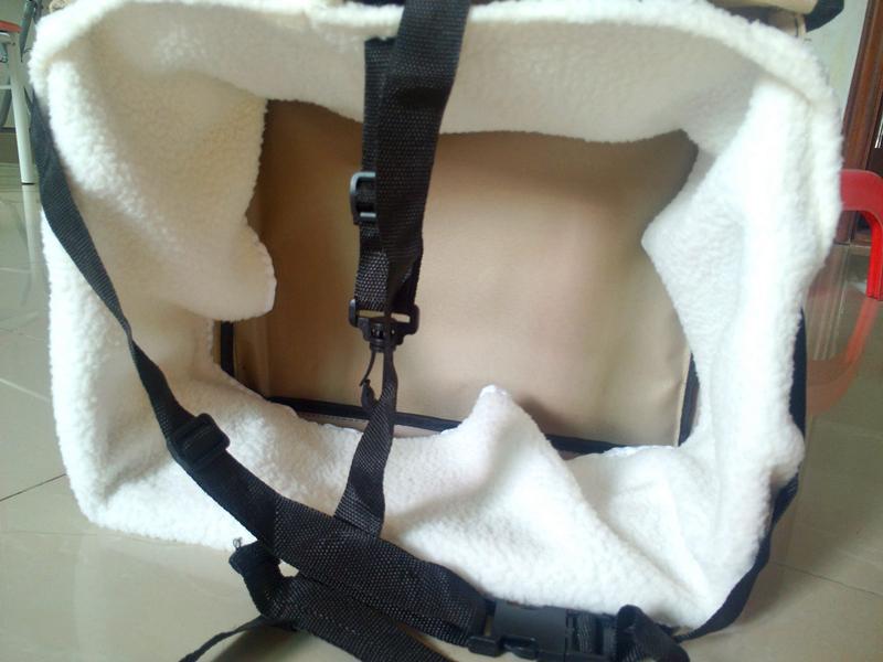KFX-5556541 Waterproof Double Padded Pet Car Bag - Green Canvas Travel Carrier