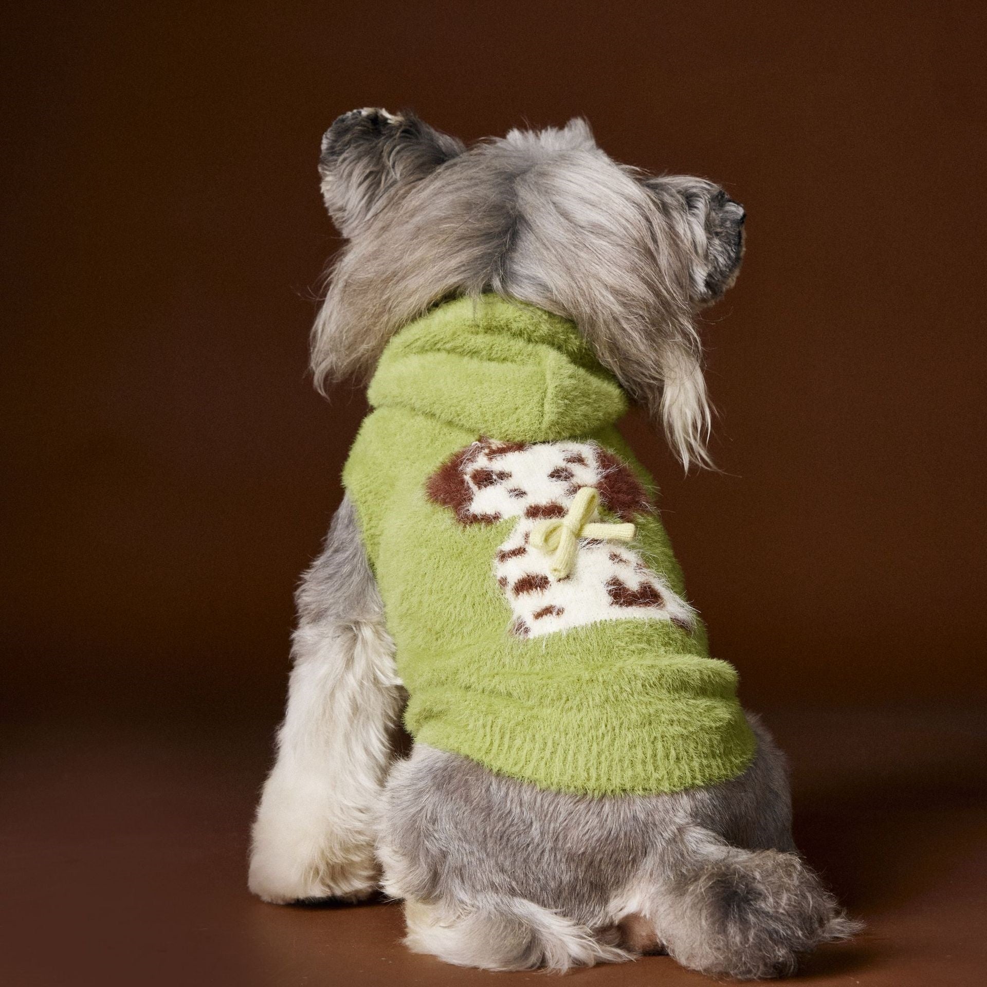 KFX-5558845 Cute Cartoon Spotted Dog Hooded Sleeveless Sweater Vest for Pets - Yellow, Green, Purple, Various Sizes